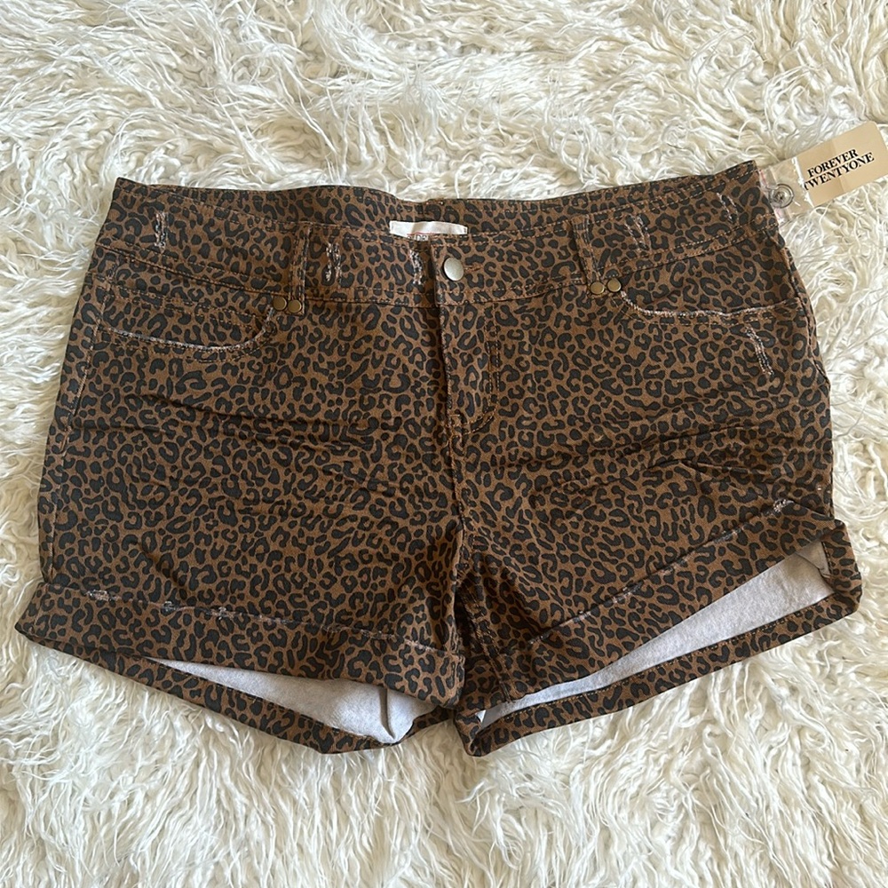 Animal print shorts